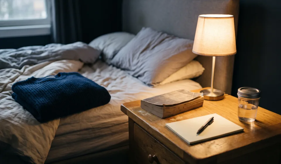 bedside-table-lamp-book-notepad